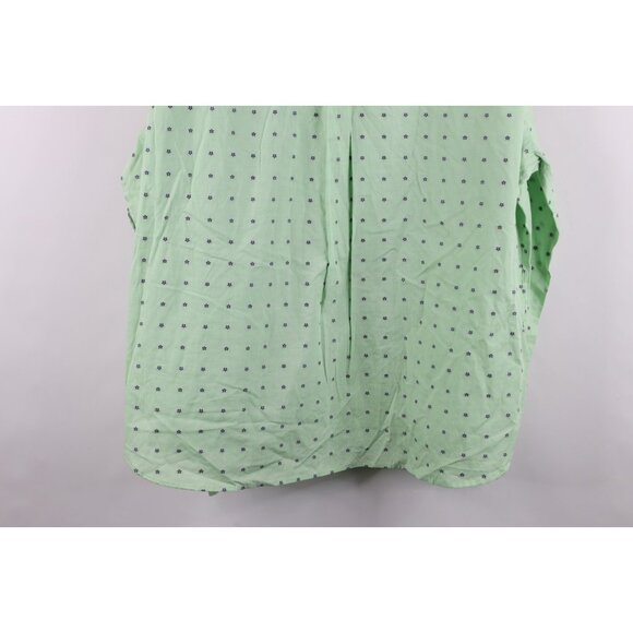 New Jos A Bank Mens 2XL Slim Fit Flower Stretch Collared Button Shirt Green - Picture 12 of 12